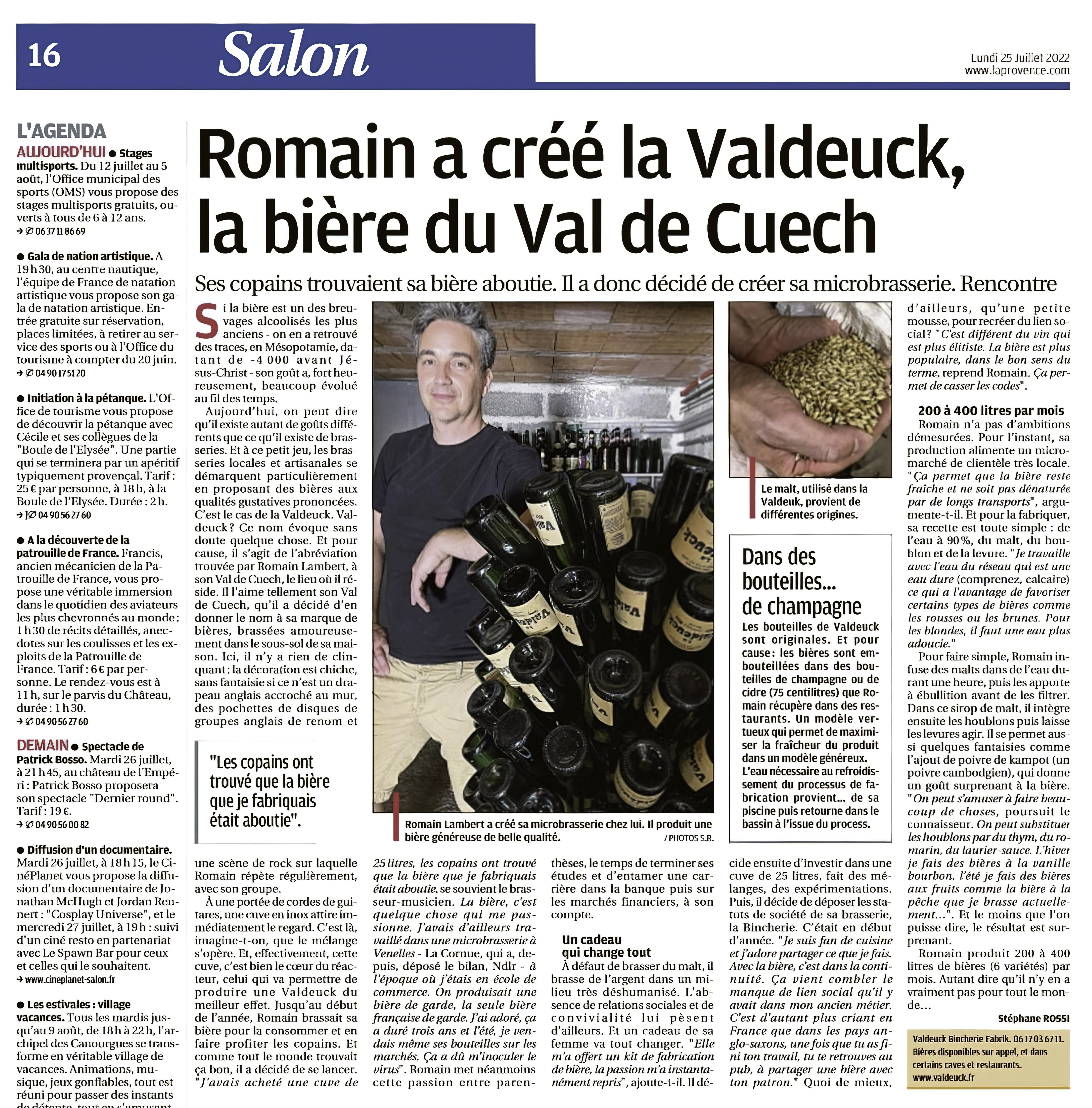 Notre présence dans la Presse - La Provence