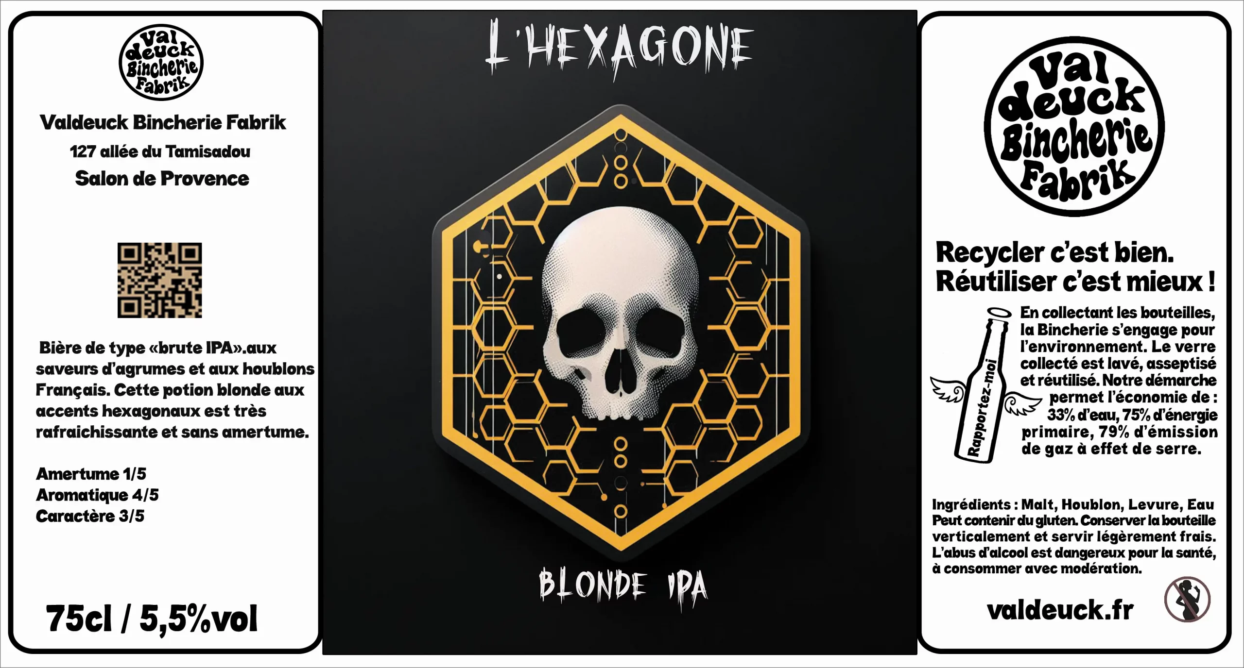 l’Hexagone (75cl) valdeuck bincherie fabrik salon de provence