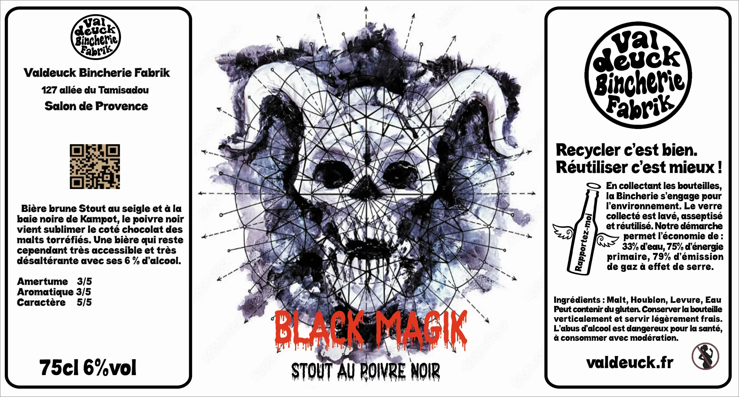 La Black Magik (33cl) valdeuck bincherie fabrik salon de provence