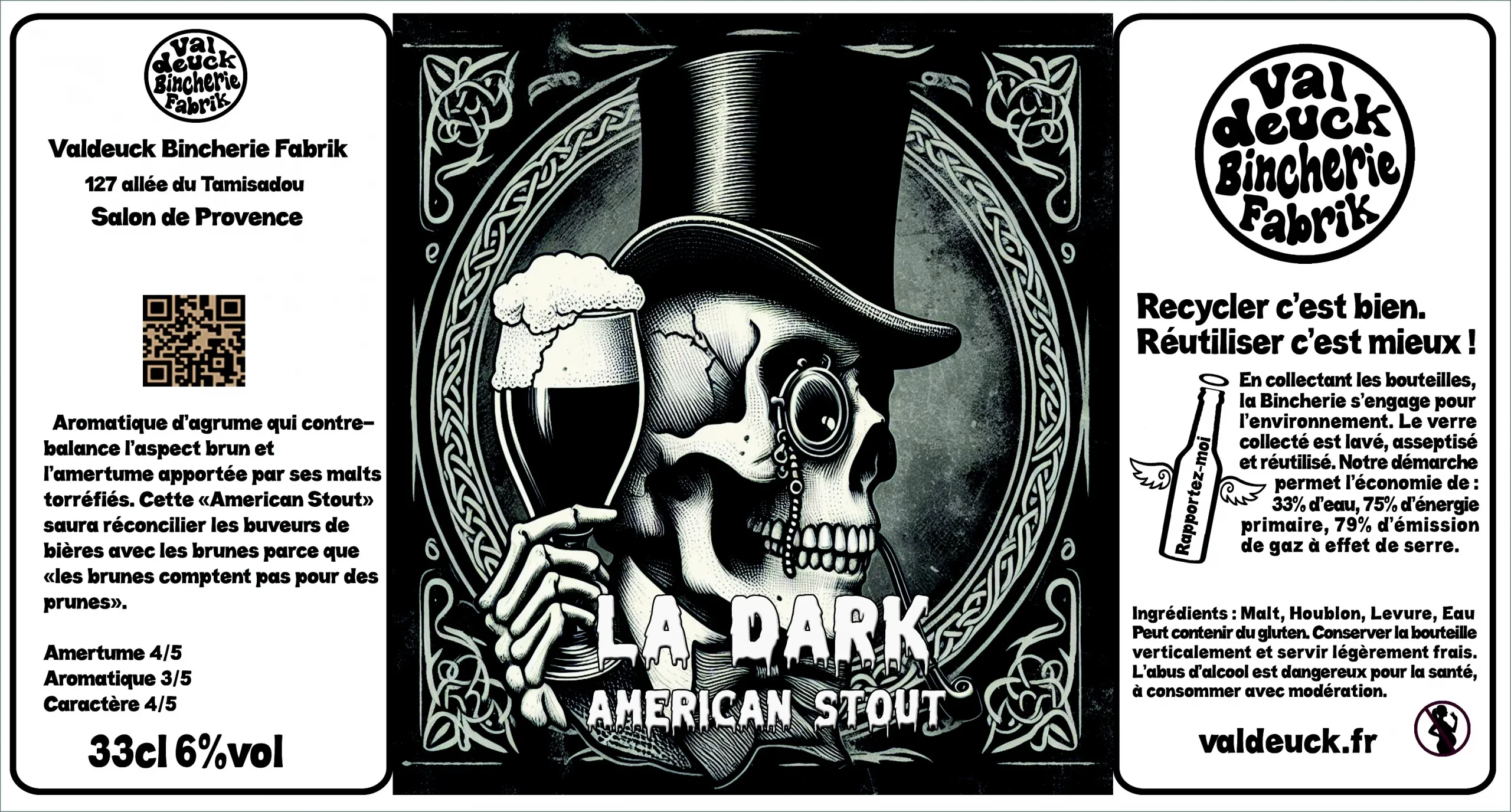 La Dark (33cl) valdeuck bincherie fabrik salon de provence