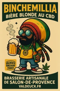 Potion brassée localement et sans arômes ajoutés. Cette bière blonde titre à 5.8% et est un savant mélange de malt d’orge de houblons et de CBD soigneusement sélectionné. Ses arômes floraux et herbacés vous surprendrons. A découvrir…
