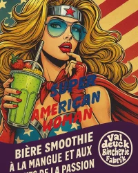 La Super American Woman une Bière fruitée et légère, cette blonde exotique marie la douceur de la mangue à l'acidité du fruit de la passion. Rafraîchissante et solaire, elle dévoile un profil tropical éclatant, soutenu par une base maltée discrète. Parfaite pour l'été, elle se boit avec une facilité déconcertante.